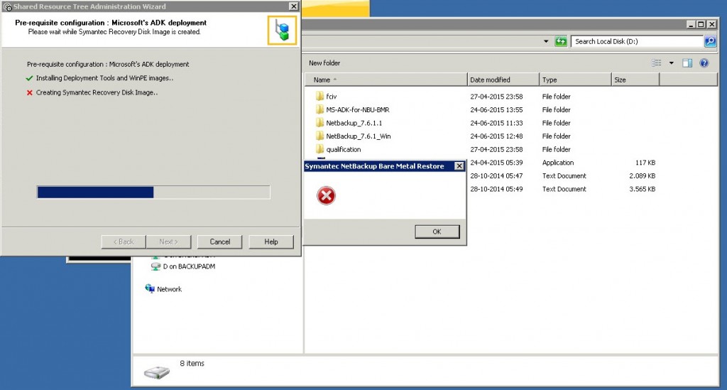 BMR - creating symantec recovery point disk image